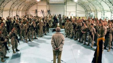 تصویر در آغاز خروج نیروهای نظامی آمریکا از افغانستان