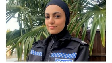 تصویر در پلیس لسترشایر، و آزمایش حجاب ویژه طراحی شده توسط نیوزیلندی‌ها