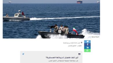 تصویر در رزمایش نظامی ایران در سواحل مکران