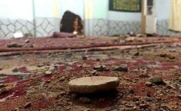 تصویر در انفجار در مسجد اهل سنت، در ولایت قندوز افغانستان