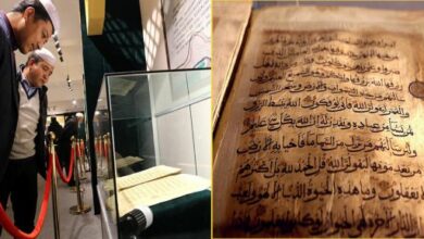 تصویر در یکی از قدیمی ‌ترین نسخه‌ های خطی قرآن جهان در مسجد چینی+عکس