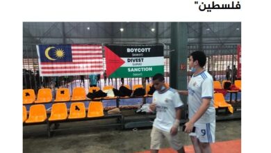 تصویر در لیگ فوتبال مالزی به نام “استقلال فلسطین”