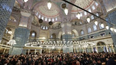 تصویر در بازگشایی مسجد ۳۵۰ ساله ترکیه با حضور اردوغان