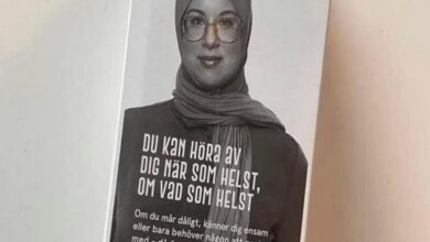 تصویر در انتقاد افراط‌ گرایان سوئدی از یک تصویر محجبه