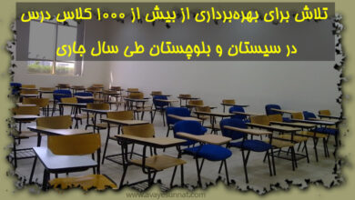 تصویر در تلاش برای بهره‌برداری از بیش از ۱۰۰۰ کلاس درس در سیستان و بلوچستان طی سال جاری