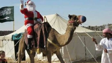 تصویر در برگزاری جشن کریسمس برای اولین بار در عربستان
