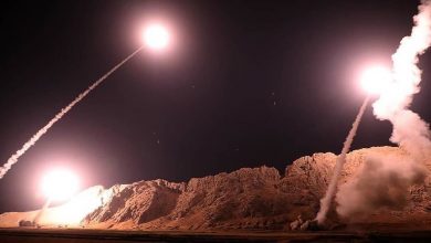 تصویر در حمله موشکی سپاه پاسداران به پایگاه نظامی آمریکا در عراق