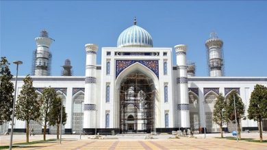 تصویر در افتتاح بزرگترین مسجد آسیای مرکزی در تاجیکستان
