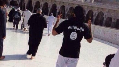 تصویر در بازداشت یک فرد حامی داعش در مسجدالحرام