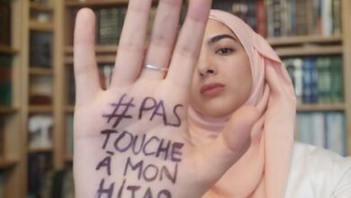 تصویر در پویش دفاع از حجاب در فرانسه
