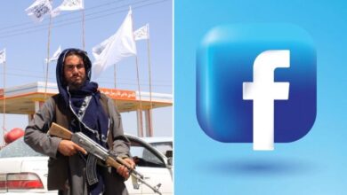 تصویر در فیسبوک: محتوای مرتبط با طالبان را حذف می‌کنیم
