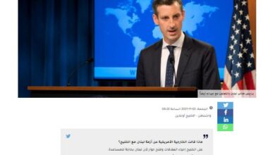 تصویر در درخواست واشنگتن از کشورهای عربی برای حفظ کانال های دیپلماتیک با لبنان