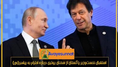 تصویر در استقبال نخست‌وزیر پاکستان از سخنان پوتین درباره احترام به پیامبر (ص)