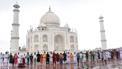 تصویر در اعتراض‌ به حذف تاریخ اسلام از کتب درسی در هند
