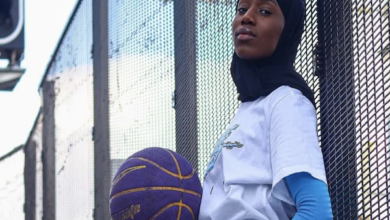 تصویر در تلاش بسکتبالیست محجبه برای رفع بی‌عدالتی‌ها
