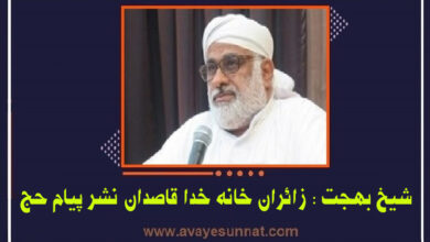 تصویر در شیخ بهجت : زائران خانه خدا قاصدان نشر پیام حج