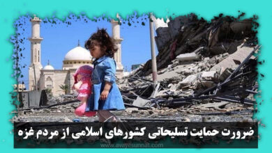 تصویر در ضرورت حمایت تسلیحاتی کشورهای اسلامی از مردم غزه
